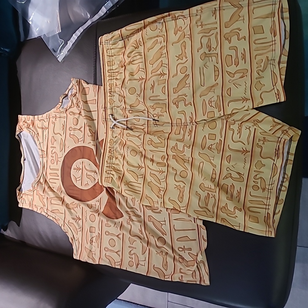 Mens Egyptian Shorts and tank top set 3xl